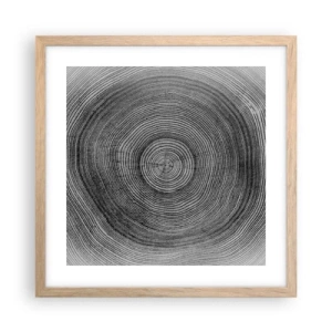 Plakat w ramie jasny dąb - Znak czasu - 40x40 cm