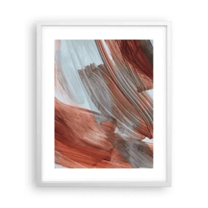 Plakat w białej ramie - Abstrakcja jesienna i wietrzna - 40x50 cm