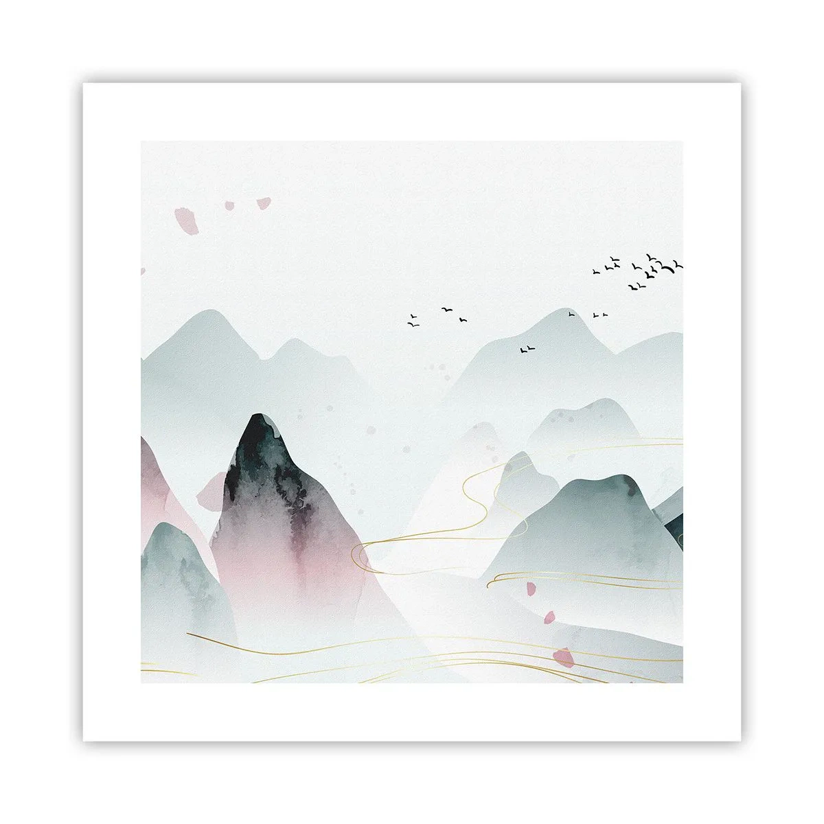 Plakat - Ponad szczytami - 40x40 cm