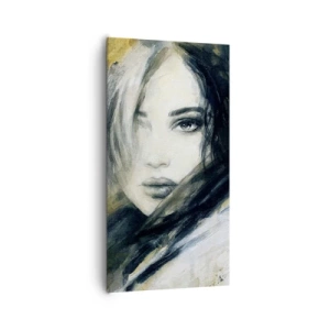 Obraz na płótnie - bardziej niewinna czy zmysłowa? - 65x120 cm