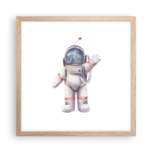 Plakat w ramie jasny dąb - To na razie! - 40x40 cm