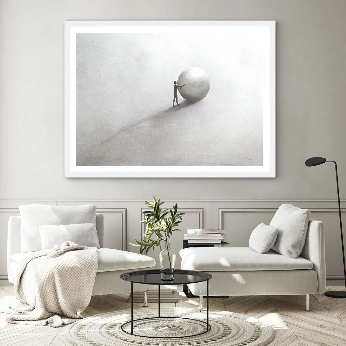 Plakat w białej ramie - Gra życia - 70x50 cm