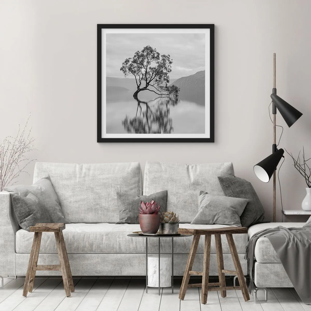 Plakat w czarnej ramie - Jest taki kraj - 40x40 cm