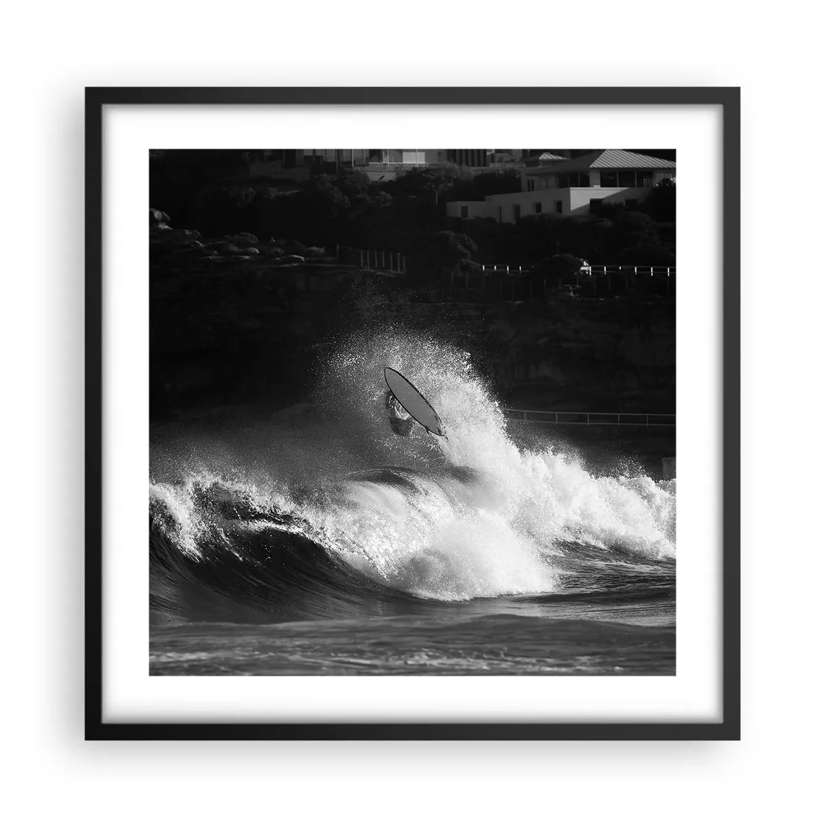 Plakat w czarnej ramie - Wyzwanie przyjęte! - 50x50 cm