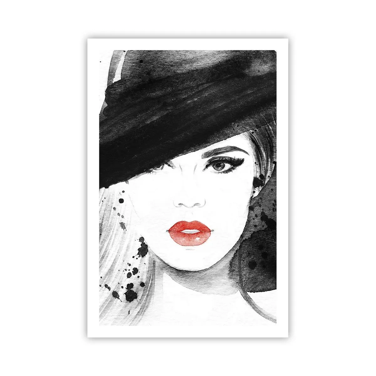 Plakat - Dama w czerni - 61x91 cm
