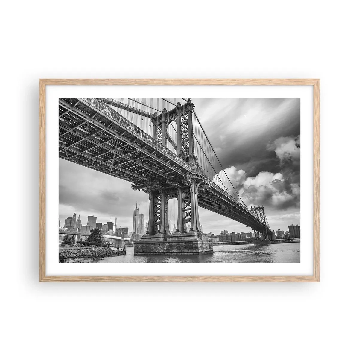 Plakat w ramie jasny dąb - Do serca miasta - 70x50 cm