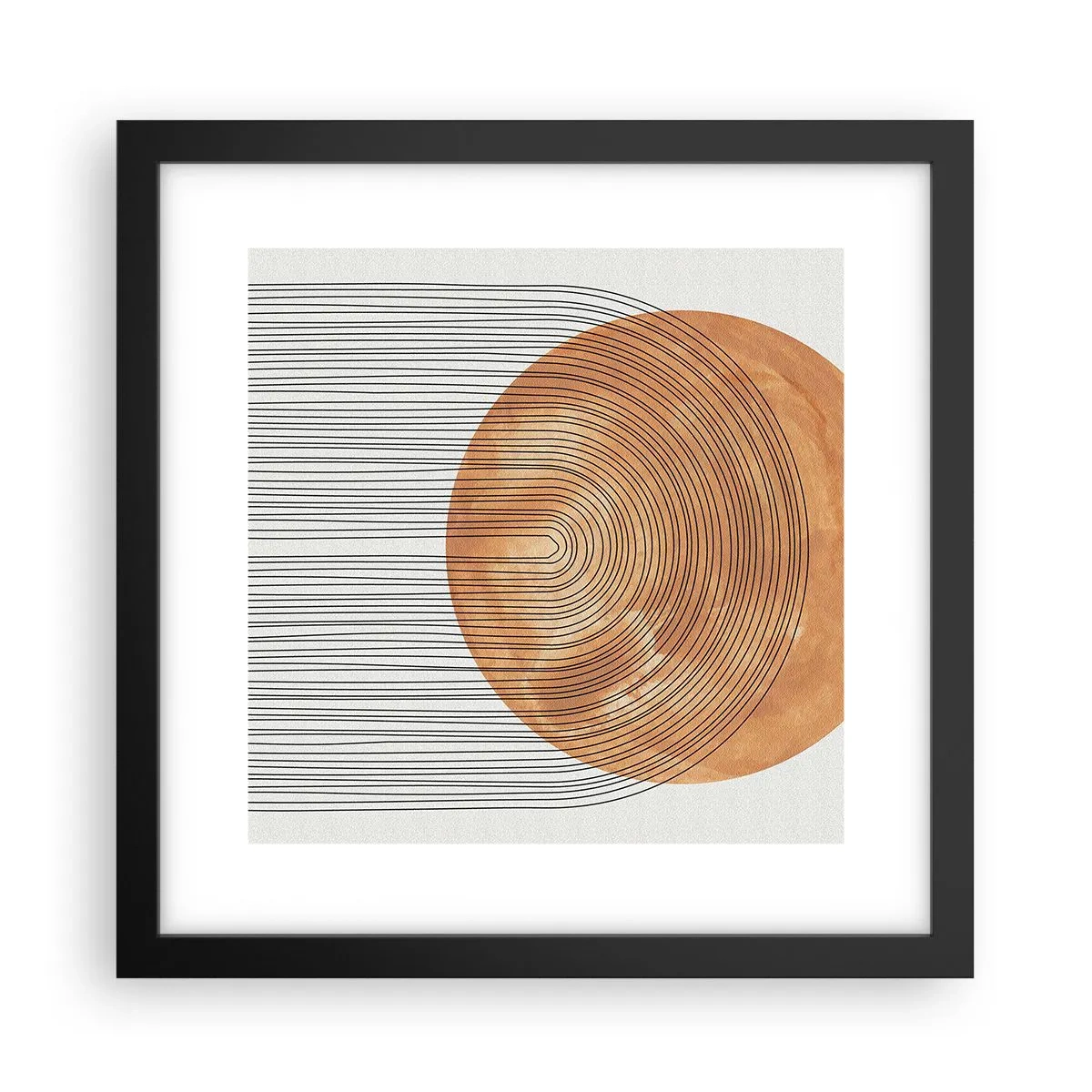 Plakat w czarnej ramie - Kompozycja słoneczna - 30x30 cm