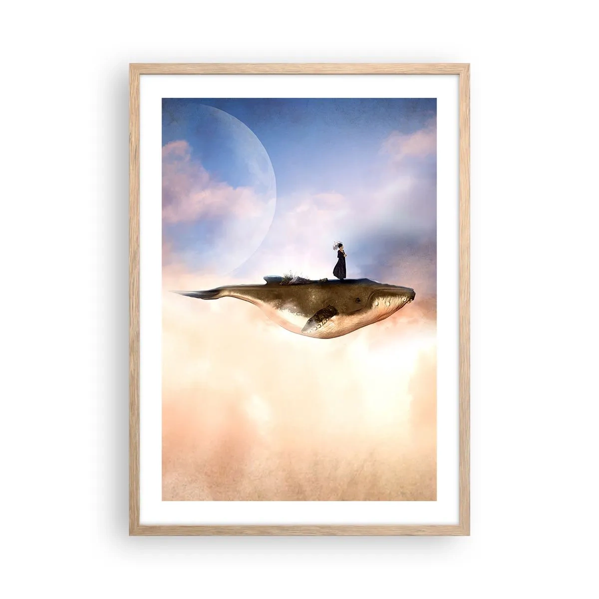 Plakat w ramie jasny dąb - Nadrealna podróż - 50x70 cm