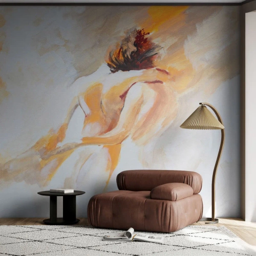 Fototapeta Premium Canvas - W niebie bliskości - Sztuka, Zakochana Para, Miłość - 350x256 cm