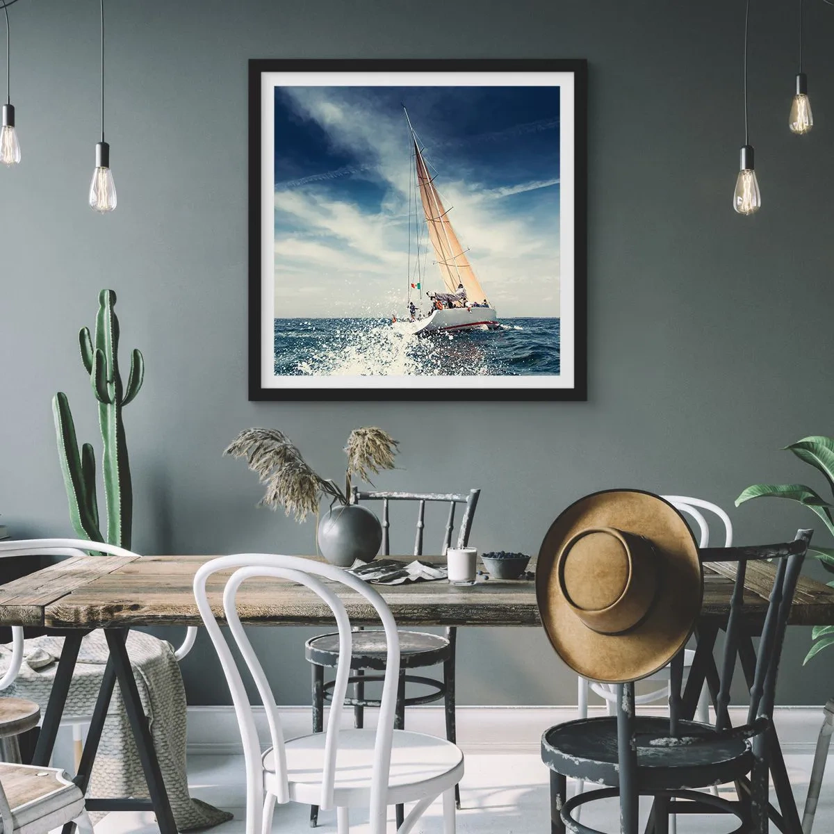 Plakat w czarnej ramie - Nas nie dogonią! - 60x60 cm