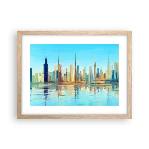 Plakat w ramie jasny dąb - Słoneczna metropolia - 40x30 cm