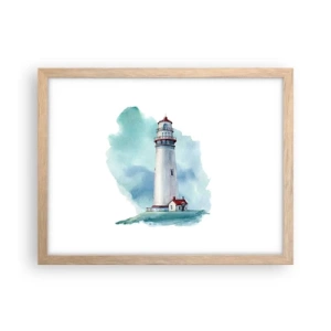 Plakat w ramie jasny dąb - Łagodna siostra błękitu - 40x30 cm