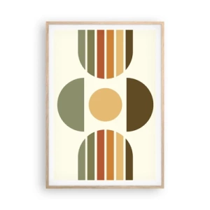 Plakat w ramie jasny dąb - W kolorach ziemi - 70x100 cm