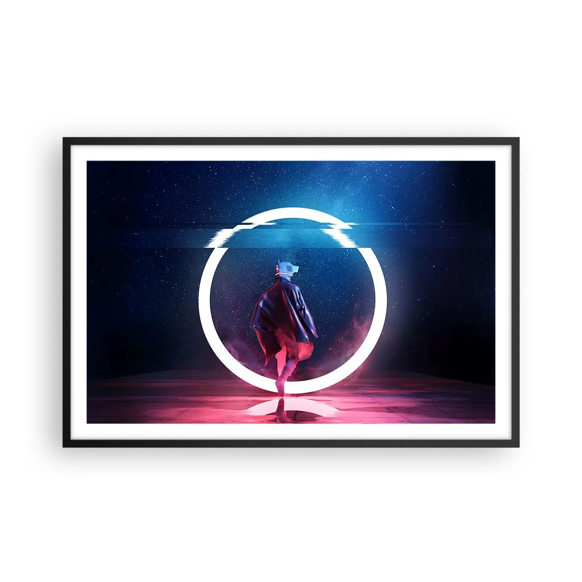 Plakat w czarnej ramie - Między światami - 91x61 cm