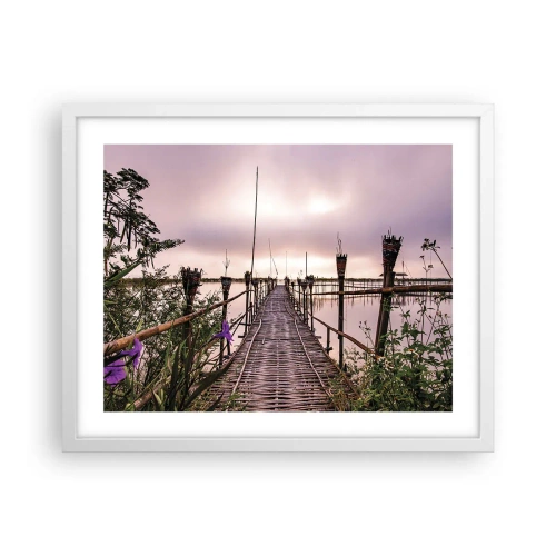 Plakat w białej ramie - Spokój i cisza Azji - 50x40 cm