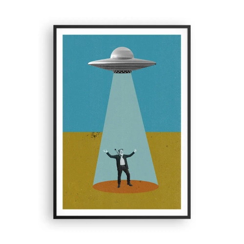 Plakat w czarnej ramie - Bliskie spotkanie - 70x100 cm