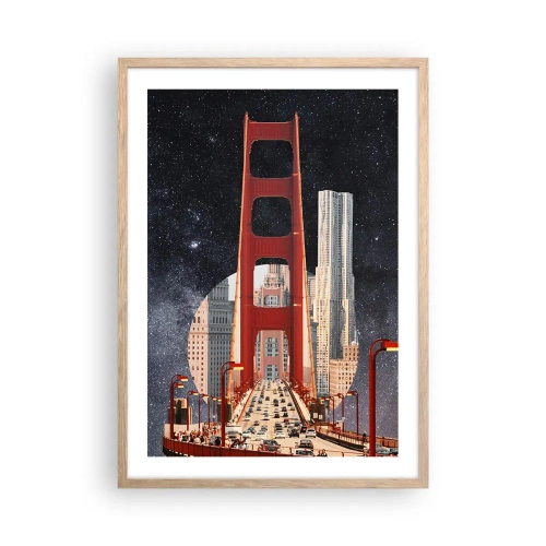 Plakat w ramie jasny dąb - Zawsze w centrum - 50x70 cm