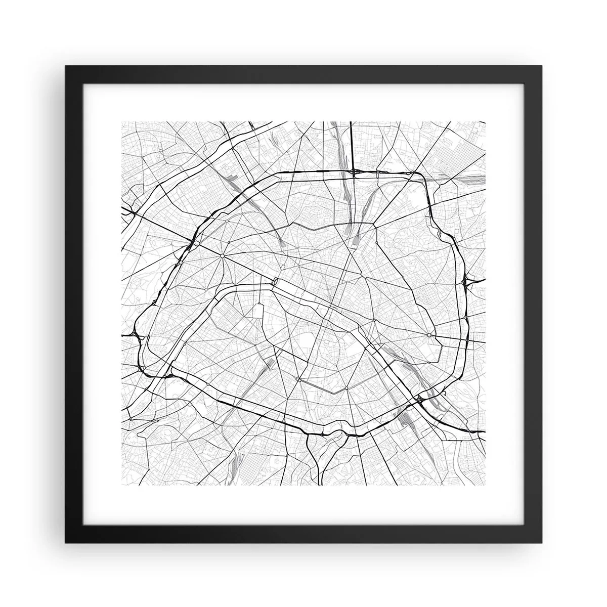 Plakat w czarnej ramie - Kwiat Paryża - 40x40 cm