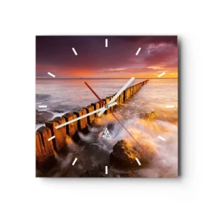 Zegar ścienny - Łagodność fal - 40x40 cm