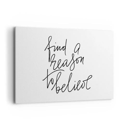 Obraz na płótnie - Motywujący cytat w minimalistycznym stylu - 120x80cm - To możliwe - Nowoczesna dekoracja ścienna do salonu, kuchni i sypialni ARTTOR