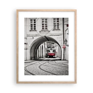 Plakat w ramie jasny dąb - Przez miejski labirynt - 40x50 cm