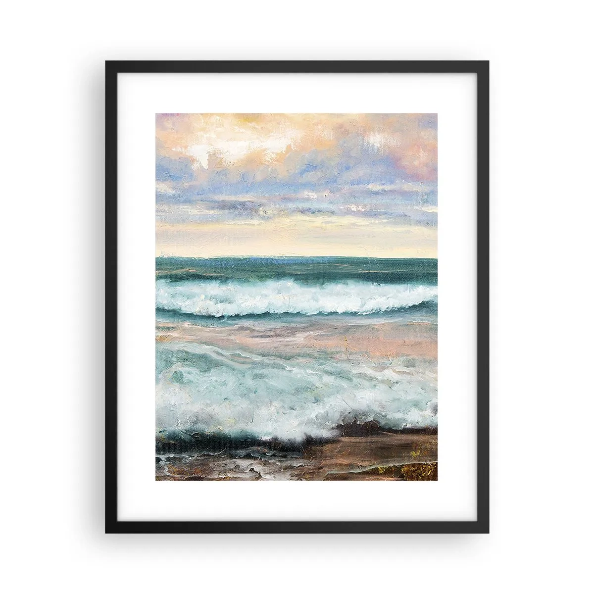 Plakat w czarnej ramie - Tutaj wygładzisz duszę - 40x50 cm