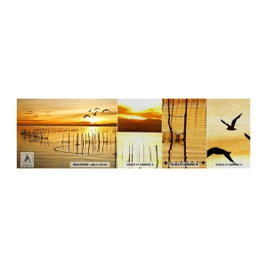 Fototapeta Próbka Premium Sand - Na łowisku - Krajobraz, Jezioro, Sieć Rybacka - 100x30 cm