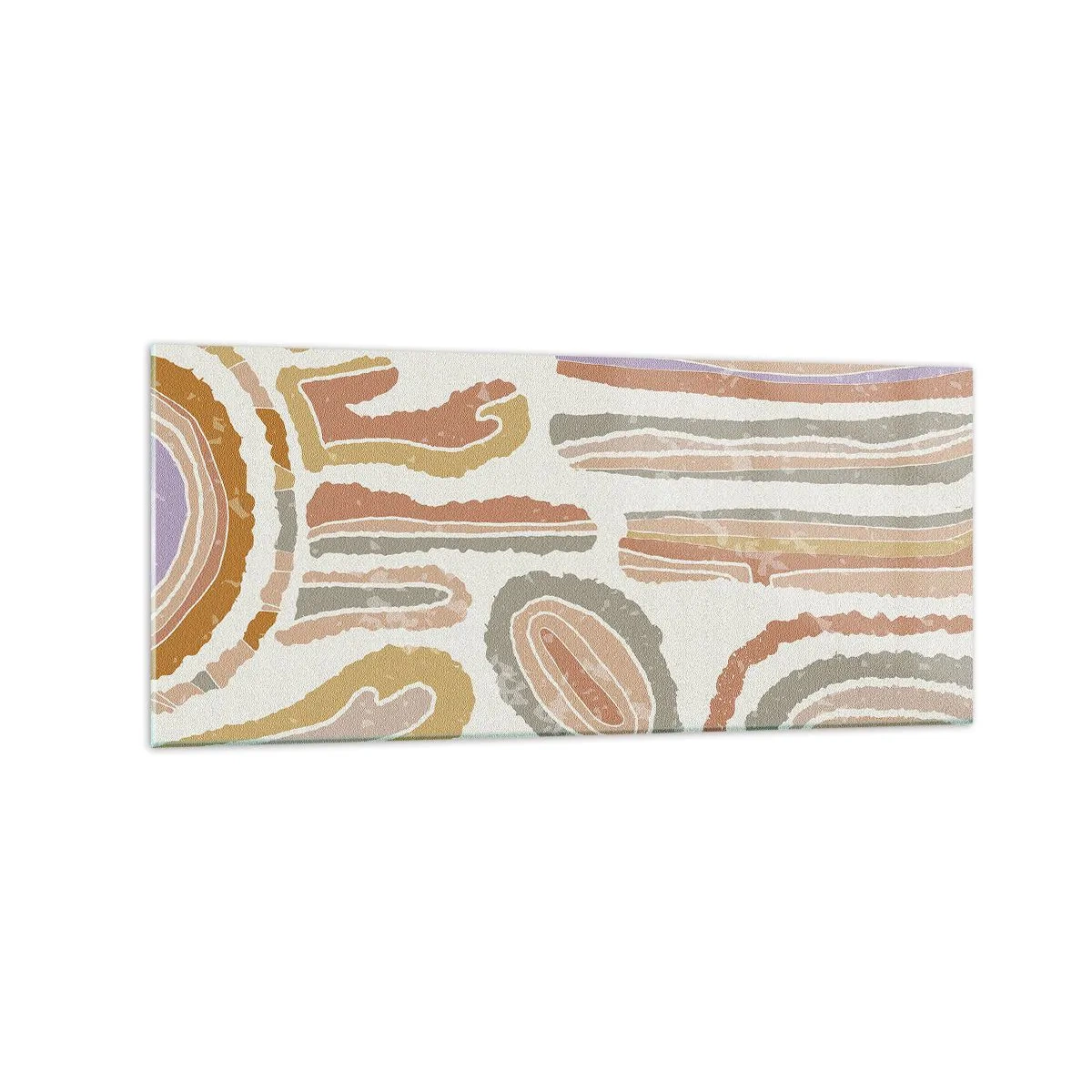 Obraz na szkle - Kolorowe przekroje abstrakcyjnych kształtów - 120x50cm - Barwne przekroje - Nowoczesna dekoracja ścienna do salonu i sypialni ARTTOR