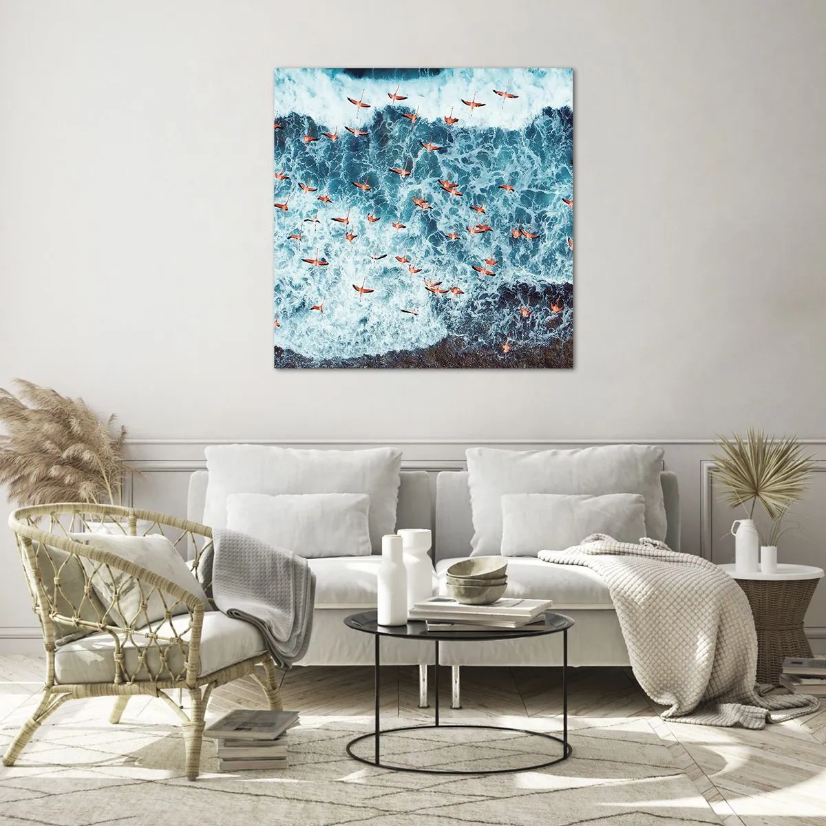 Obraz na szkle - Nadmorska parada - 60x60 cm