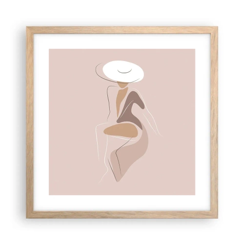 Plakat w ramie jasny dąb - Damą być - 40x40 cm