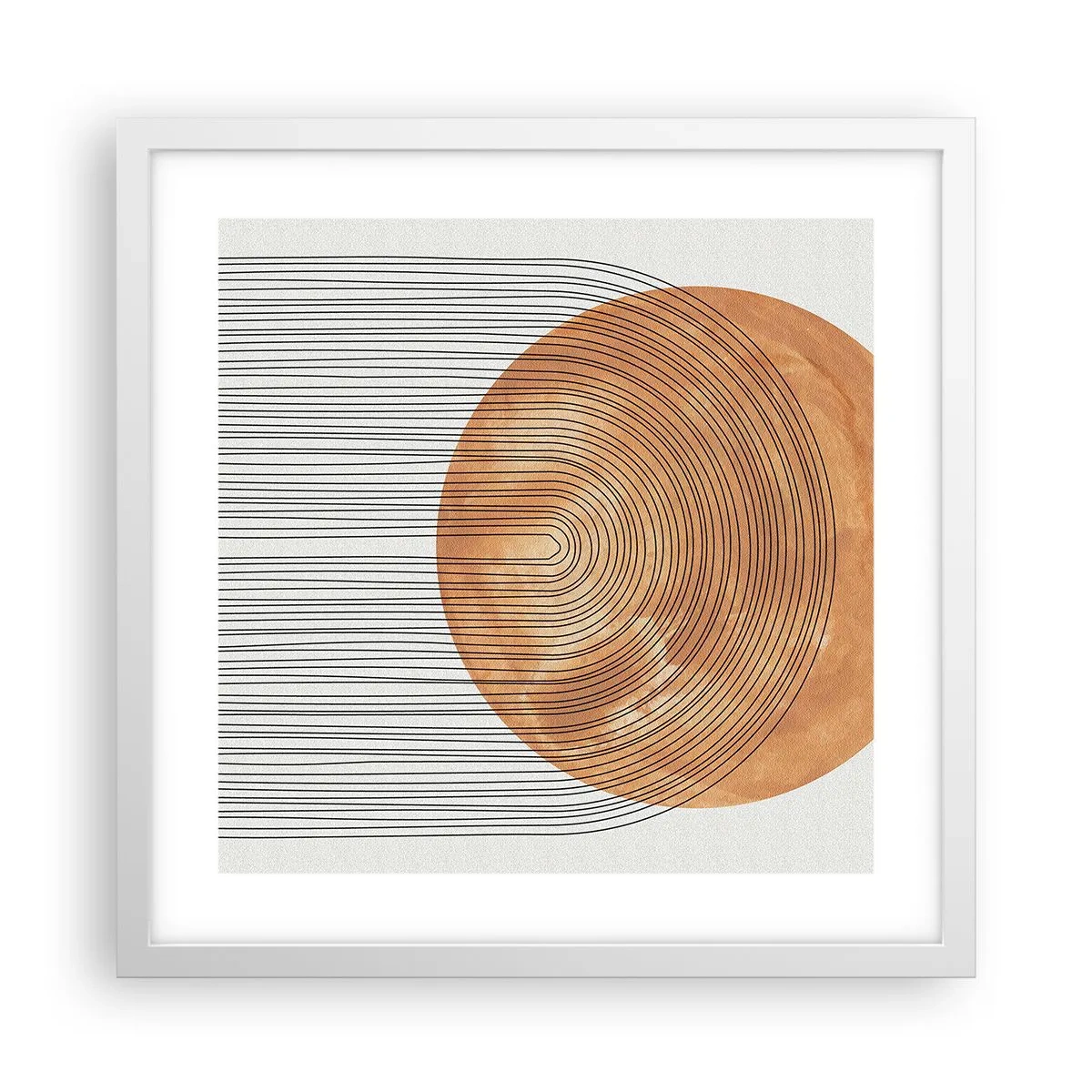 Plakat w białej ramie - Kompozycja słoneczna - 40x40 cm