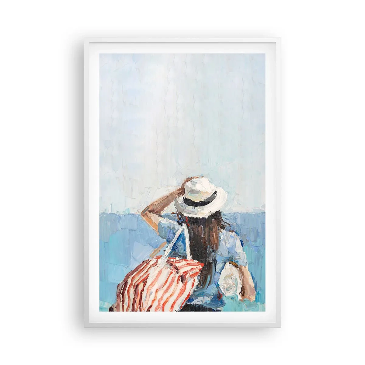 Plakat w białej ramie - Witaj na wakacjach - 61x91 cm
