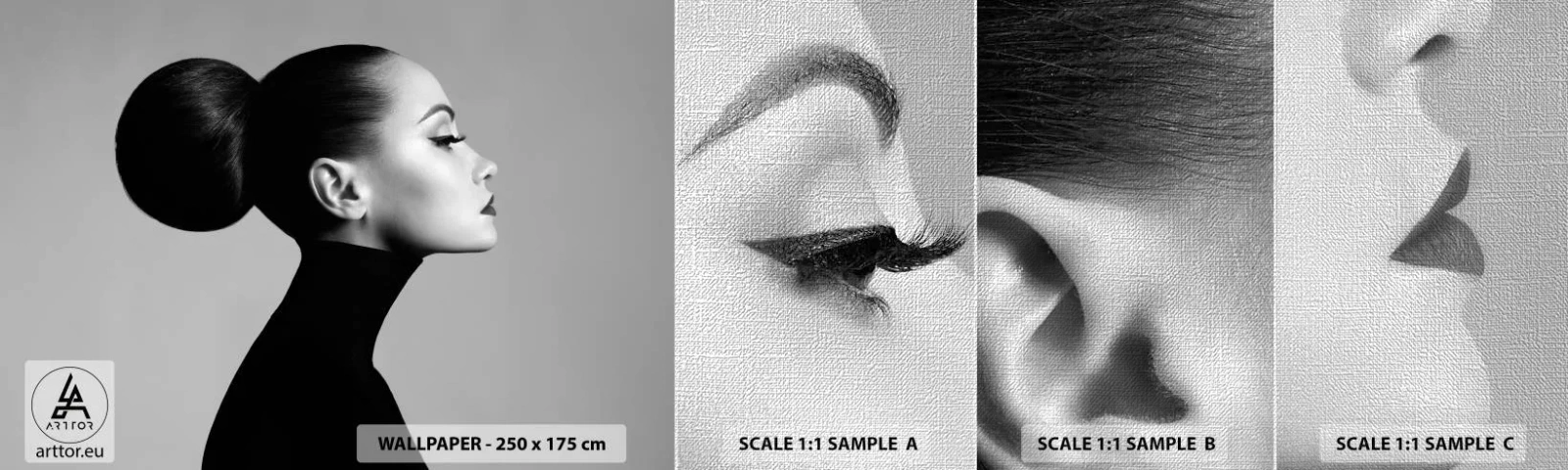 Fototapeta Próbka Premium Canvas - Współczesna Nefretete - Kobieta, Fryzura, Modelka - 100x30 cm