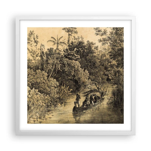 Plakat w białej ramie - Wyprawa do źródła - 50x50 cm