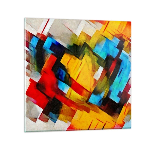 Obraz na szkle - Różnobarwny przekładaniec - 70x70 cm