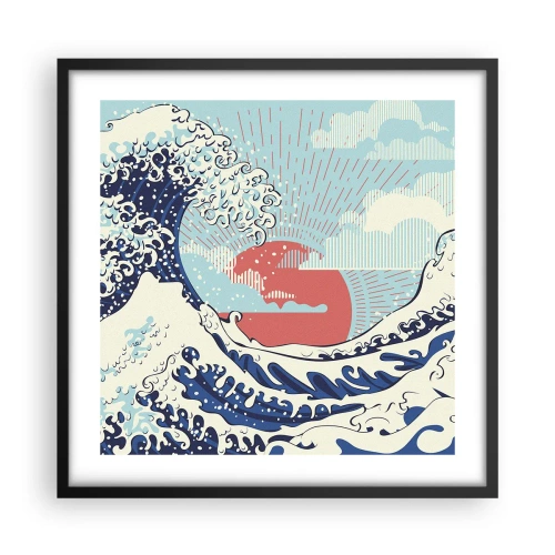 Plakat w czarnej ramie - Z japońskich inspiracji - 50x50 cm