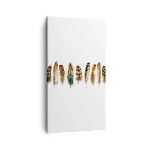 Obraz na płótnie - Pierzasta wariacja - 45x80 cm