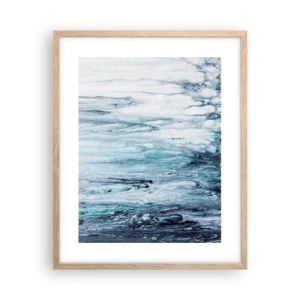 Plakat w ramie jasny dąb - Sople błękitu - 40x50 cm