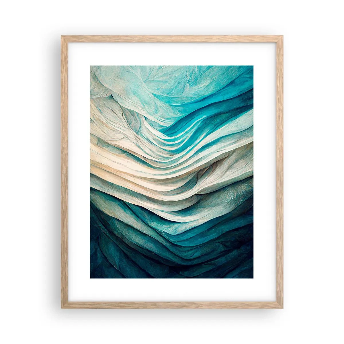 Plakat w ramie jasny dąb - Błękitne nienasycenie - 40x50 cm