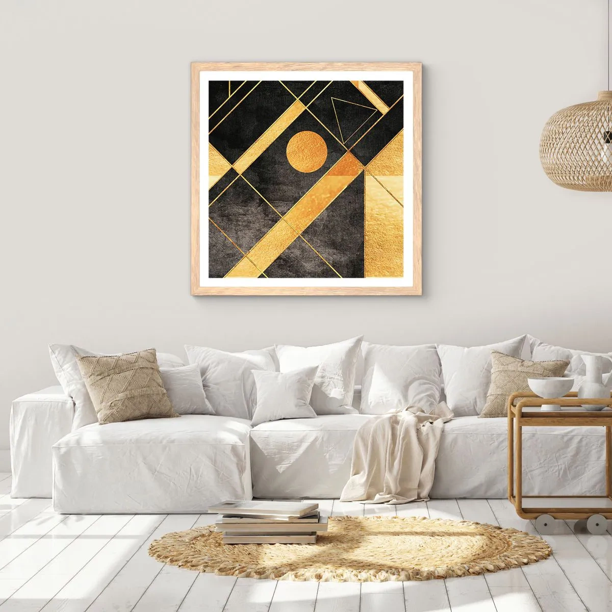 Plakat w ramie jasny dąb - Słońce pustyni - 40x40 cm