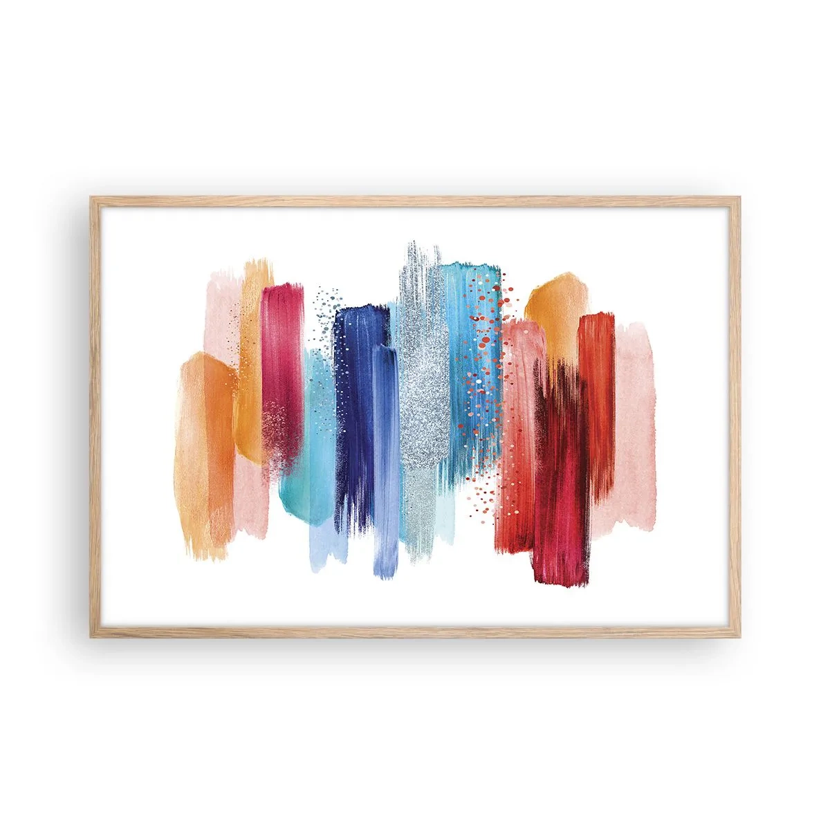 Plakat w ramie jasny dąb - W górę i w dół - 91x61 cm