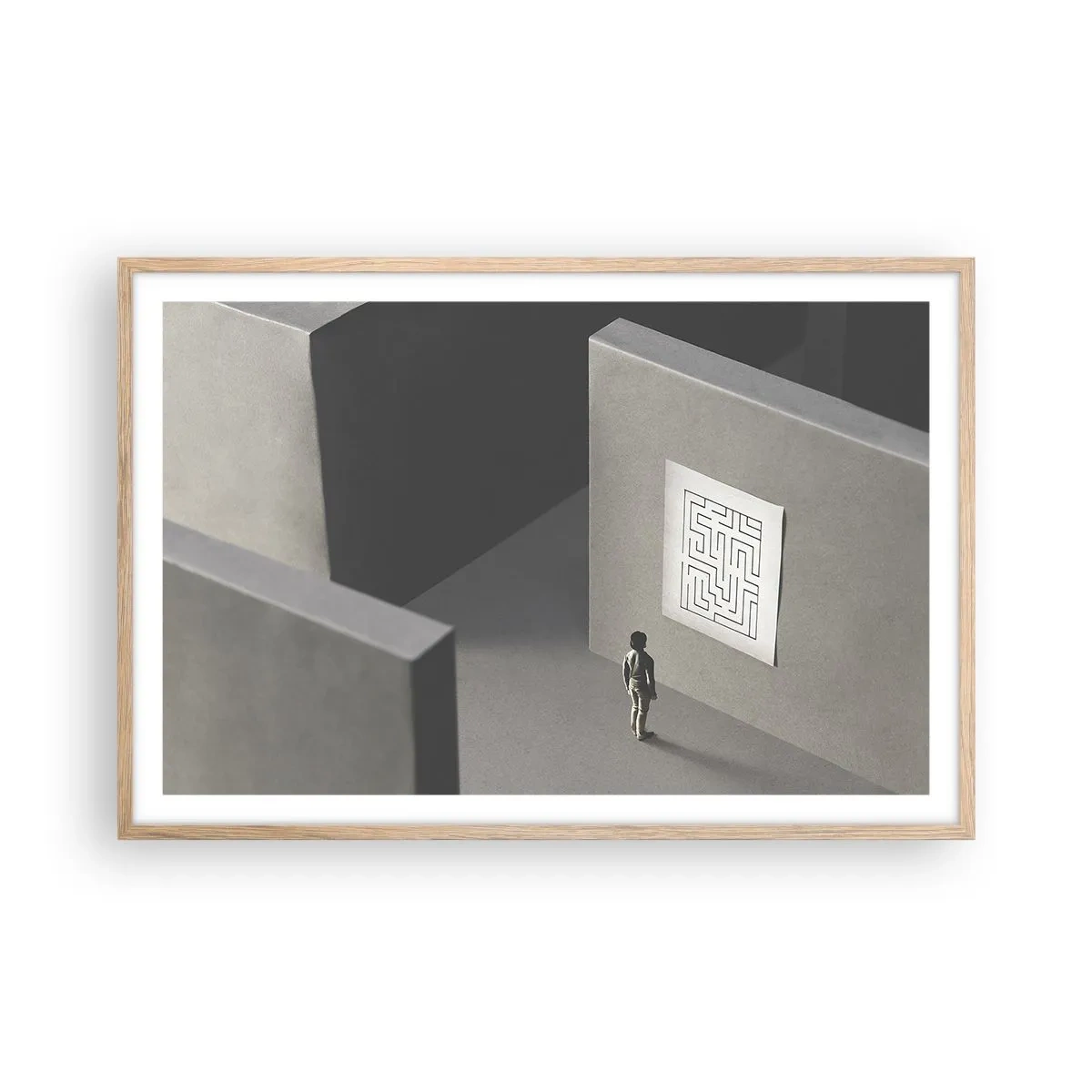 Plakat w ramie jasny dąb - Ale gdzie jestem? - 91x61 cm