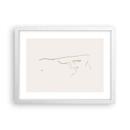 Plakat w białej ramie - Kształt pragnienia - 40x30 cm