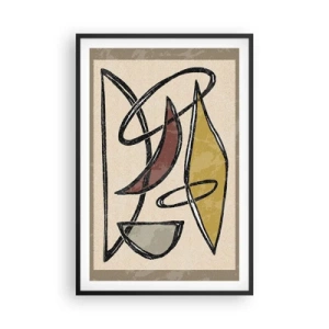 Plakat w czarnej ramie - Piony i poziomy - 61x91 cm