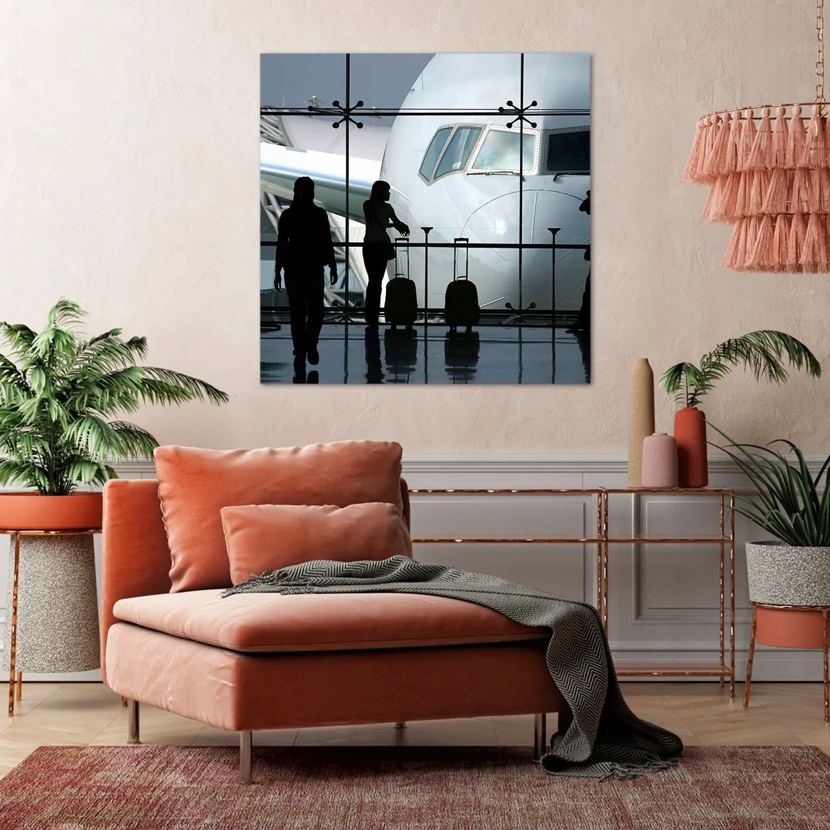 Obraz na płótnie - Vis a vis na lotnisku - 60x60 cm
