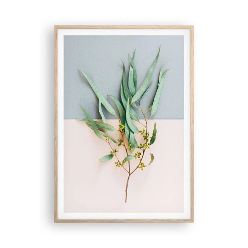 Plakat w ramie jasny dąb - Pastelowa subtelność - 70x100 cm