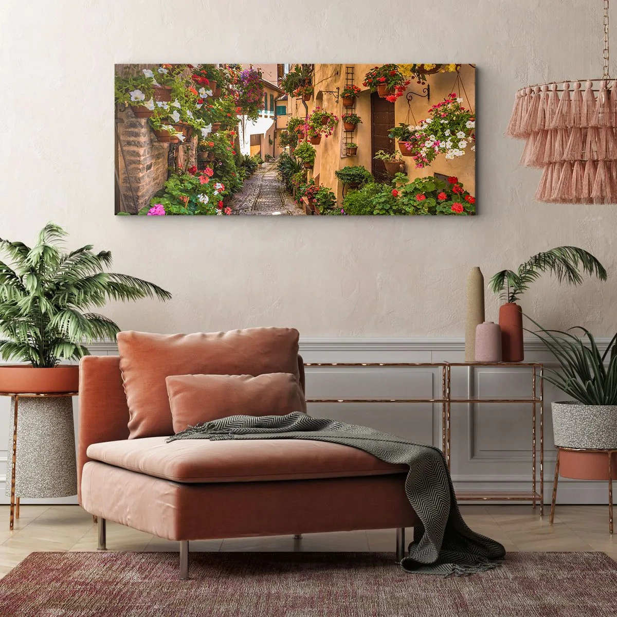 Obraz na płótnie - Włoski zaułek - 100x40 cm