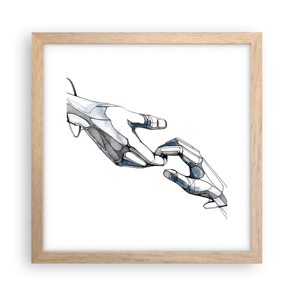 Plakat w ramie jasny dąb - Dobry gest - 30x30 cm