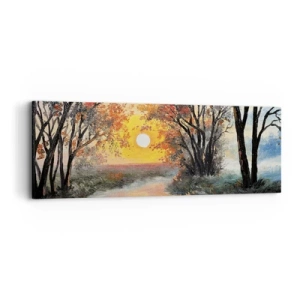 Obraz na płótnie - Jesienne klimaty - 90x30 cm
