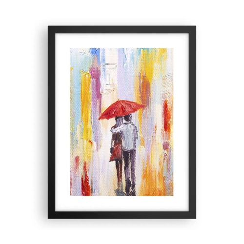 Plakat w czarnej ramie - Niech pada dalej - 30x40 cm